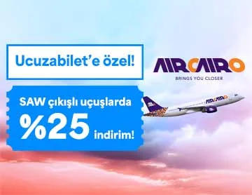 Air Cairo Uçuşlarında Ucuzabilet'e Özel %25 İndirim!